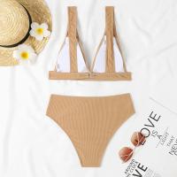 Conjunto de Bikini de Cintura Alta de V-Neck Sexy Traje de Baño de Push Up Negro para Mujeres - details 19