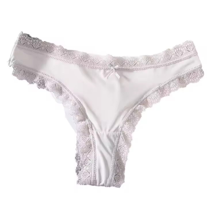 Bragas de seda de hielo sin costuras Quick Drye, Tanga de algodón con lazo en la entrepierna, calzoncillos, lencería femenina, bragas de verano para mujer y niña - 1