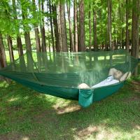 Hamaca de 290x140 CM para 2 Personas, Sombrilla Exterior Antimosquitos, Antivuelco Lateral, Material de Nylon, Columpio para Camping, Apta para Jardín, Bosque, Camping, Vida Silvestre, Exterior - details 6