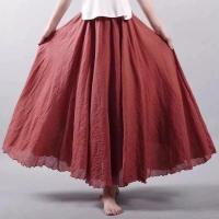 Falda De Medio Y Medio con Doble Anti-diapasón Y Estilo Vintage, Falda De Una Línea, longitud media, Primavera Y otoño - details 0