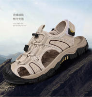 Sandalias de Cuero de Vaca de Primera Calidad Tamaño Grande Ideal para Montañismo, Viajes al Aire Libre, Ocio de Verano para Hombres Estilo de Bolsa de Cabeza - details 5