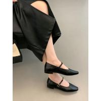 Tacón grueso negro Mary Jane zapatos zapatos de las mujeres nuevo simple y versátil boca ligera correa de metal de una palabra zapatos individuales - details 11