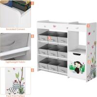 Estantería para Juguetes, Estanterías Almacenaje de Juguetes con 9 Cajones de Tela Extraíbles, Organizador Infantil, Blanco 90 x 80 x 29.5 cm - details 5
