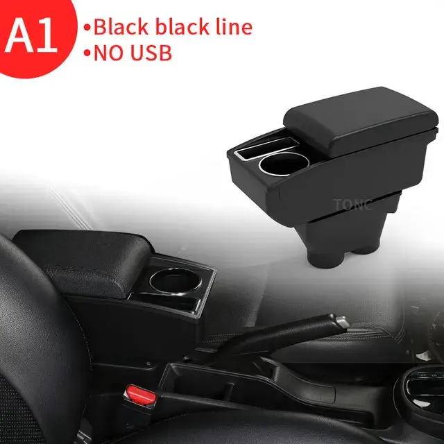 Reposabrazos para Peugeot 208, caja de almacenamiento, accesorios de coche, piezas de reequipamiento, detalles interiores, portavasos, 2012-2018 - 1