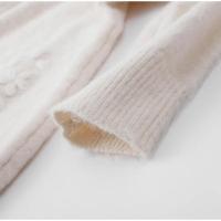 Jersey informal de punto con bordado de Jacquard blanco para mujer, Jersey holgado de manga larga con cuello redondo elegante, jersey de viaje para señora nueva 2024 - details 4