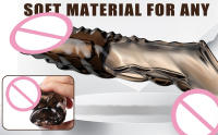 Funda para pene juguetes sexuales masculinos juguetes sexuales masculinos con cerradura anillo de esperma extensor de pene de silicona para mejorar el circunferencia del pene masculino alargador pene reutilizable para parejas juguetes de pareja masculina - details 0