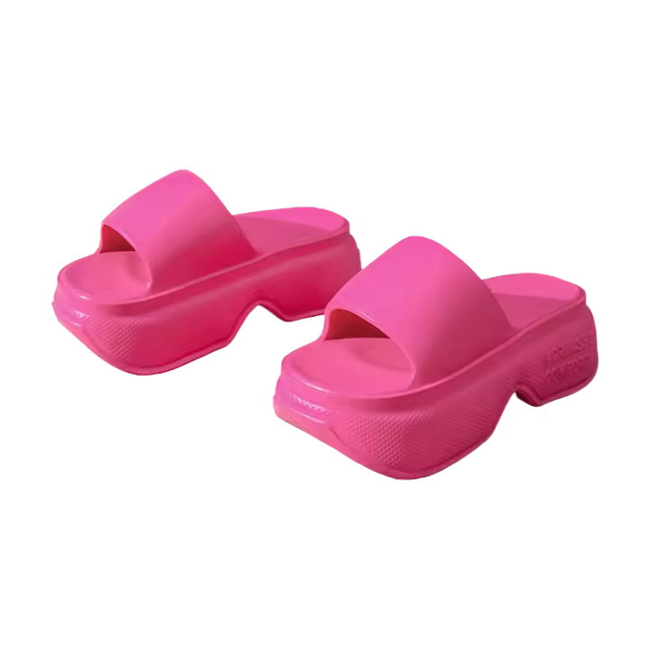 Nuevos Zapatos De Verano Para Hombres Y Mujeres Color Sólido Sandalias Cómodas Para El Hogar Suaves Pantuflas De Mujer Zapatillas Con Suela Gruesa - 1