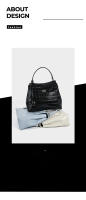 Bolso de Lujo de Cuero de Cocodrilo Negro para Mujer Bolso Cruzado Versátil para Primavera y Otoño - details 2