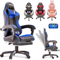 Silla de Juegos Profesional con Masajeador Ergonómica de Oficina con Altura Ajustable y Respaldar Rebotable - details 25