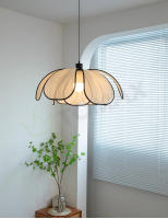 TOMAXIN-Lámpara de techo de pétalos Retro, bombilla LED E27 de tres colores, para comedor, sala de estar, dormitorio, salón de té - details 0
