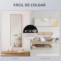 Espejo de Pared Grande de Madera Estilo Moderno 45x125 cm Ideal para Sala de Estar, Dormitorio, Entrada - details 5