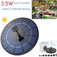 Fuente de 2,5 W, baño para pájaros con bomba con 6 boquillas, fuente de agua con energía solar para Garde - details 2