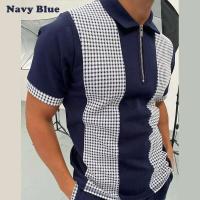 Camiseta casual de verano con solapa para hombre, polo de manga corta con estampado 3D, estilo masculino - details 0