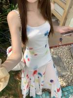 Vestido de color agua con sentido del diseño, camisola para mujer, nueva falda de verano ajustada fi fishail, larga única y hermosa estilo occidental - details 4