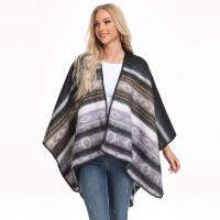 Nuevo chal de otoño e invierno para mujer, imitación retro de Cachemira con abertura, capa gruesa y cálida, chaqueta, estilo pasarela - details 5