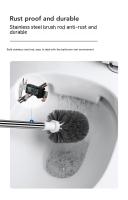 Escobillas de Baño con Soporte de Secado Rápido, Escobillas de Inodoro de Montaje en Suelo o Montaje en Pared, Blanco - details 10