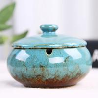 Cenicero Vintage de Porcelana Desgradado Caja de Almacenamiento a Prueba de Viento de Gran Capacidad Ideal para Oficina y Sala de Estar Regalo Decoración del Hogar - details 1
