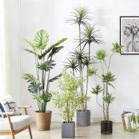 Plantas Artificiales Decorativas - Bambú Artificial 120 cm con Tronco Natural, Árbol Artificial, Planta Artificial Realista, Decoración Hogar - details 1