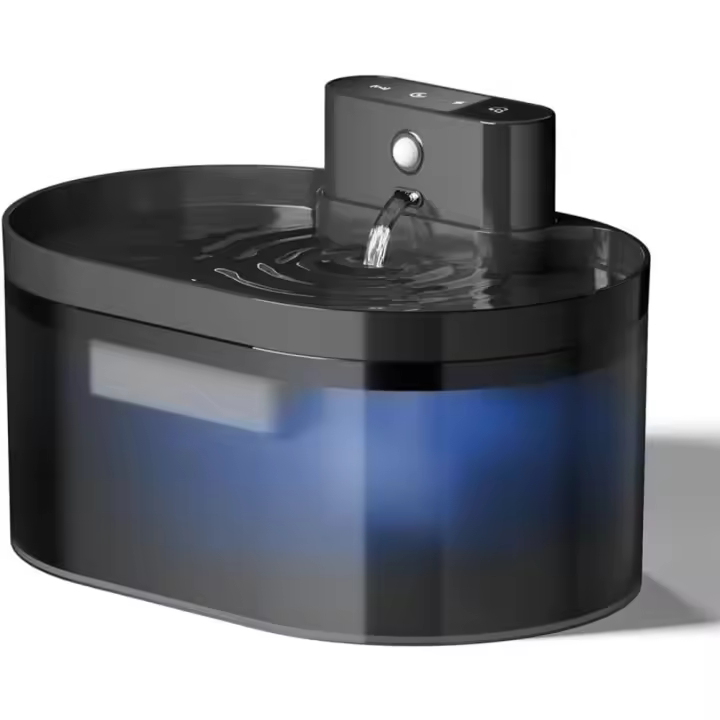 Fuente de agua para gatos inalámbrica de 2,2 L, 5V, USB, funciona con pilas, fuente de agua automática para mascotas con Sensor de movimiento, cuenco dispensador de agua para perros y gatos - 1