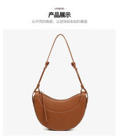 Moda única para mujer Nuevo estilo Ins Bolso versátil para axila con hombro de color sólido - details 10