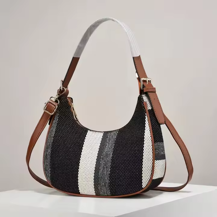 Bolsos de hombro de media luna para mujer, lindo bolso Hobo, mini bolso de mano debajo del brazo - 1