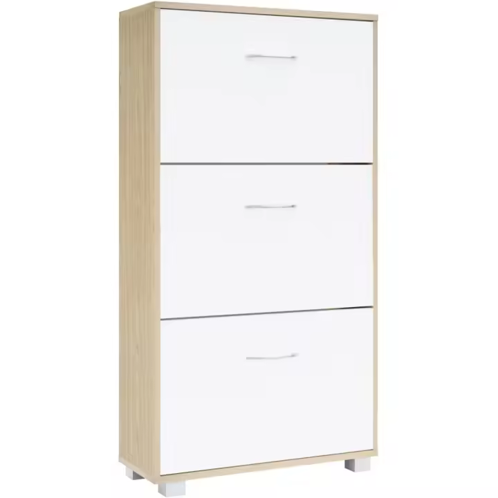 Mueble Zapatero para 18 Pares Organizador de Zapatos 3 Puertas Armario Compacto 115x61x24cm - 1