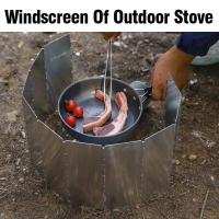 Cubierta para estufa de gas, 10 piezas, camping al aire libre, picnic, quemador de cocina, red, red a prueba de viento de aleación de aluminio - details 3