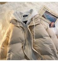Versión de moda coreana, ropa de algodón de ocio para invierno, chaqueta gruesa multifuncional falsa con dos bolsillos y cremallera para mujer - details 3
