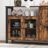 Muebles para Sala de Estar 3 Puertas Estilo Casa Campo Marrón Roble y Negro Tinta - details 15