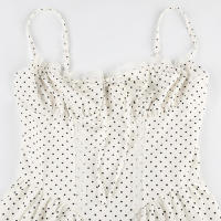 Vestido acampanado con panel de encaje de alta calidad, blanco encantador para fiestas y vacaciones, minivestidos corsé sin mangas, dulce elegante - details 31