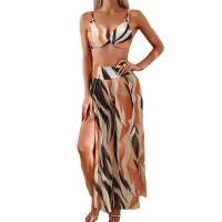 Traje de baño de tres piezas para mujer, conjunto de pantalones de Bikini, traje de baño de cubierta de playa - details 15