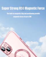 Funda de Silicona Ultra Delgada con Revestimiento Claro Protectora de Lente Magnético Magsafe para iPhone Rosa - details 5