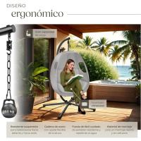 Columpio de Jardín Exterior con Estructura Silla Colgante Giratoria Altura Ajustable - details 12