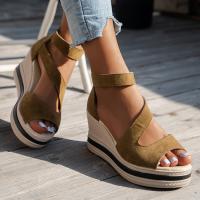 Sandalias de cuña de verano para mujer, zapatos de moda Cómodo tacón alto ligero - details 1