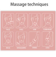 Herramientas faciales eléctricas Gua Sha - Herramienta para esculpir el rostro/Dispositivo de elevación Masajeador con vibración calentada y luz roja - details 6