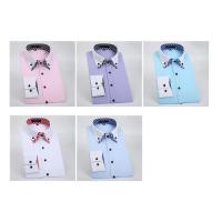 Camisa de Hombre con Cuello doble a Cuadros Manga Francesa Camisas de Vestir para Hombres - details 2