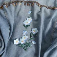 Parches bordados de flores de ciruelo DIY, apliques elegantes para planchar en ropa, parches de ropa Vintage exquisitos, costura - details 7