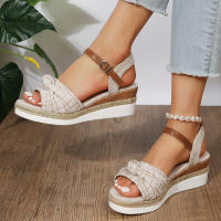 Sandalias de Plataforma para Mujer Moda 2023 Verano Punta Abierta Cuñas Gladiator Zapatos de Playa Antideslizantes Suela Gruesa Talla Grande 43 - details 4