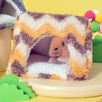 Casa de hámster de invierno gruesa, cama cómoda y cálida para loros, tienda triangular para loros, nido colgante para hámster para invierno y otoño - details 5