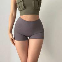 Gymtub - Pantalones cortos de tres cuartos para mujer, cintura alta, color melocotón, desnudo, para correr, hacer ejercicio, secado rápido - details 4
