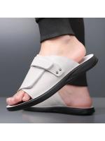 Verano nuevos hombres gladiadores todo partido de cuero de gamuza Casual zapatos transpirables sandalias de playa al aire libre zapatillas más el tamaño - details 1