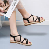 2025 Sandalias de mujer, zapatos de playa planos y cómodos, estilo romano, punta cerrada, zapatos de moda de verano - details 8