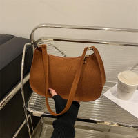 Bolso Hobo pequeño con textura roja para mujer, bandolera de un solo hombro, a la moda - details 23