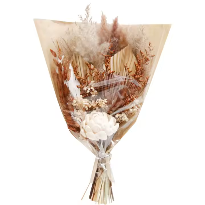 Arreglos de flores artificiales para decoración del hogar, hierba de Pampas seca Natural para centros de mesa, florero, 100 piezas - 1