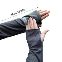 Mangas Deportivas de Seda de Hielo Transpirable Cubiertas de Brazo para Correr, Pescar, Ciclismo, Esquí Moda de Verano para Mujeres - details 3