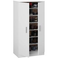 Zapatero Armario Basic, Mueble Auxiliar Acabado en Color Blanco, Medidas: 108 x 55 x 36 cm de Fondo - details 3