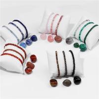 Pulsera de Piedras Naturales 4mm con 3pcs Cuarzo Rosa Piedra Amatista Rojo Ágata Turquesa Opalo - details 0
