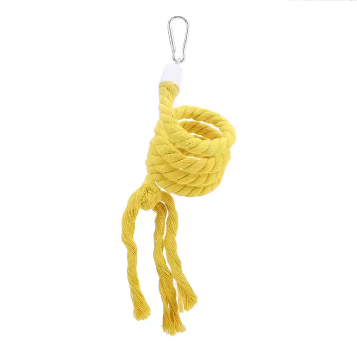 Juguete de Cuerda de Algodón Espiral para Aves Barra de Masticación para Periquitos - 1
