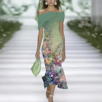 Vestido Largo para Mujer 2025 Miravia Estampado Elegante para Oficina/Fiesta - details 13