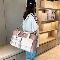 Bolsas de lona de viaje impermeables con separación de bolsillo seco y húmedo de gran capacidad personalizadas con compartimento para zapatos - details 26